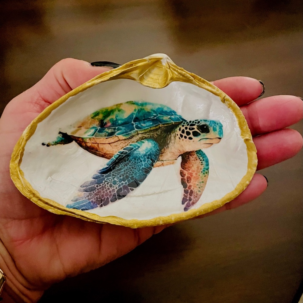 Colorful Sea Turtle Gift Shell
